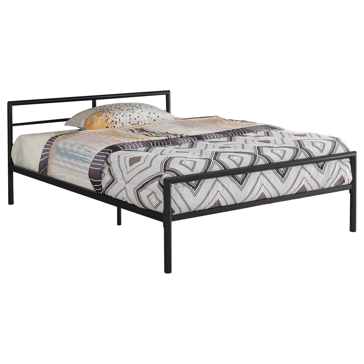 Juego de cama alta Fisher con dos camas individuales sobre una cama matrimonial, color bronce