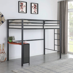 Cama alta Fisher Twin Workstation color bronce