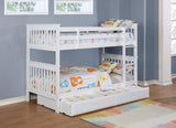 Litera Chapman Wood Twin sobre Twin, color blanco