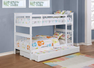Litera Chapman Wood Twin sobre Twin, color blanco