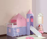 Tienda de campaña doble Princess Castle, cama alta en rosa y bígaro