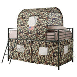 Tienda de campaña doble con diseño de camuflaje, color verde militar