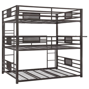 Litera triple de metal Rogen, bronce oscuro