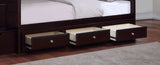 Mueble de almacenamiento de madera Elliott de 3 cajones debajo de la cama, color capuchino