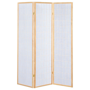Biombo plegable Shoji de 3 paneles Carrie, color natural