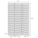Biombo plegable Shoji de 3 paneles Carrie, color natural