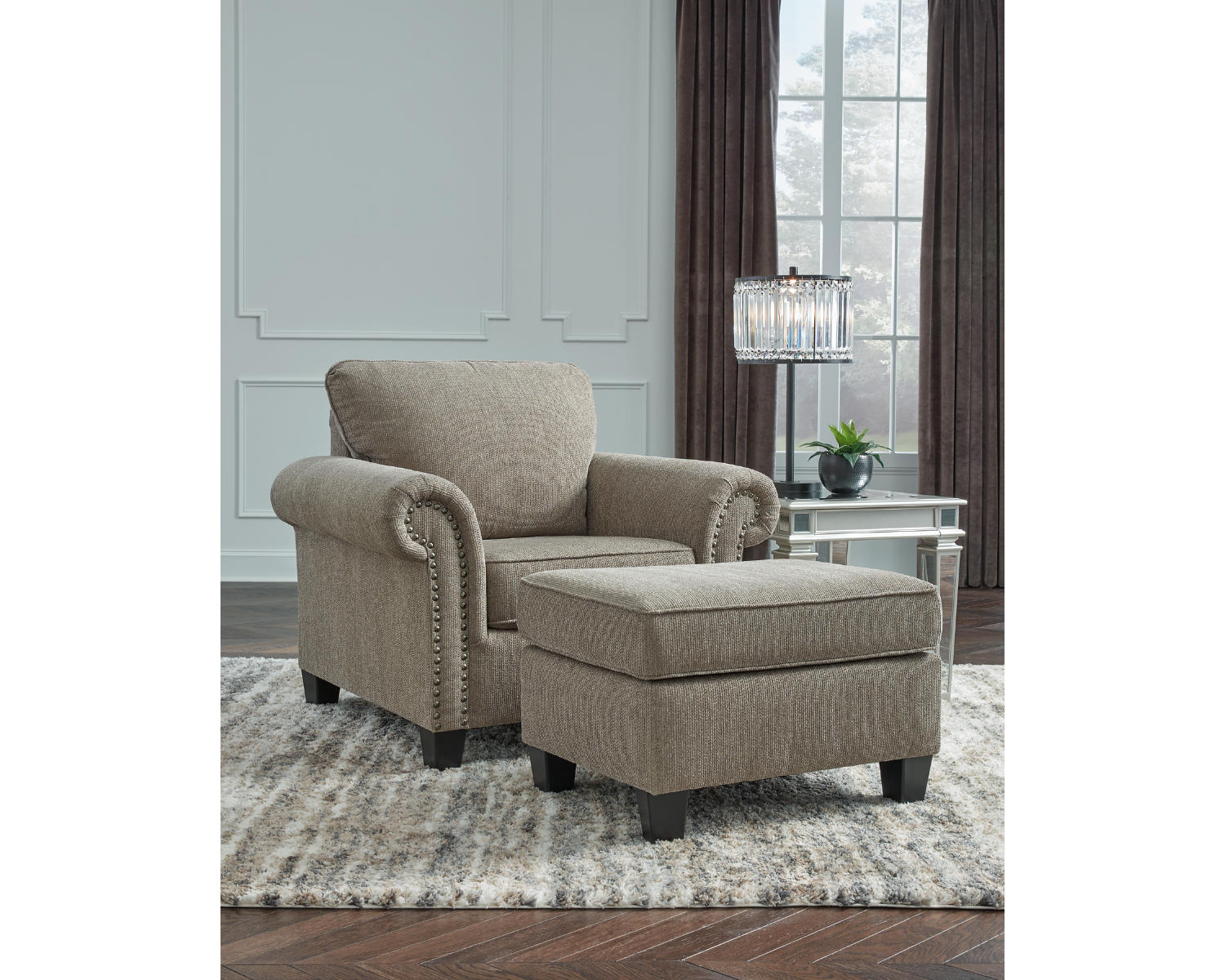 Shewsbury Chair and Ottoman