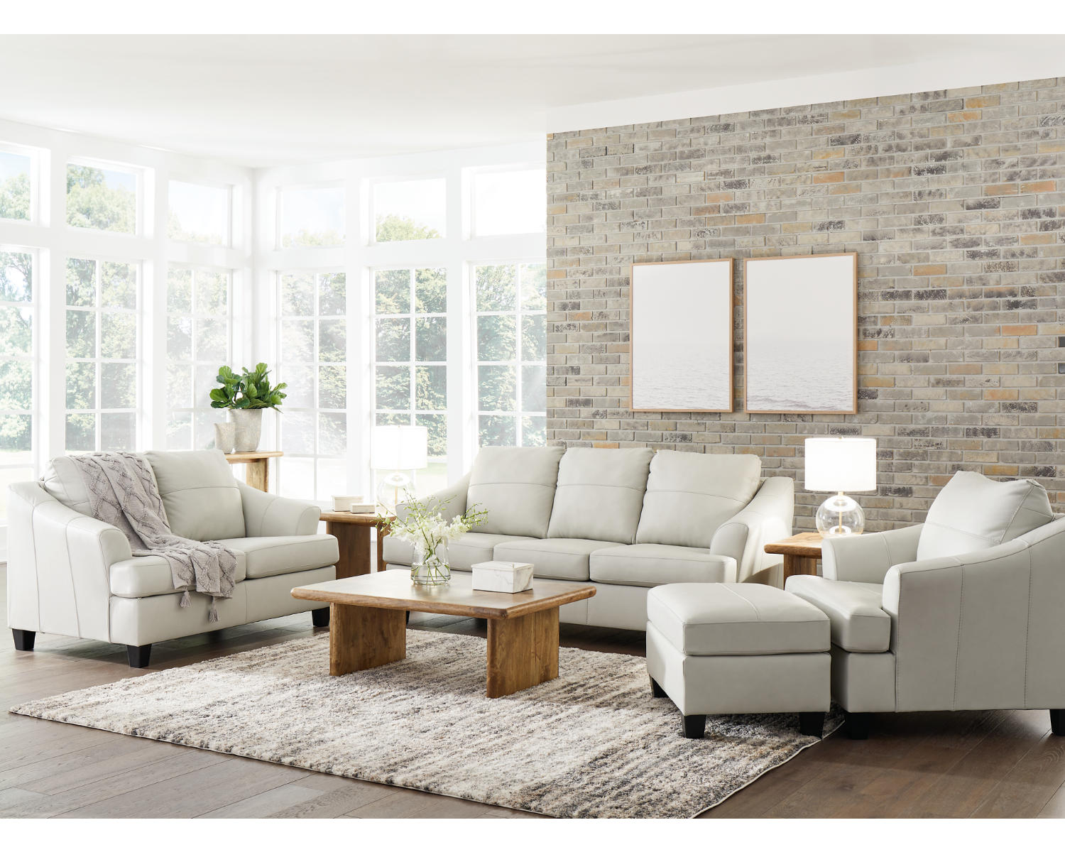 Genoa Queen Sofa Sleeper, Loveseat, Oversized Chair and Ottoman