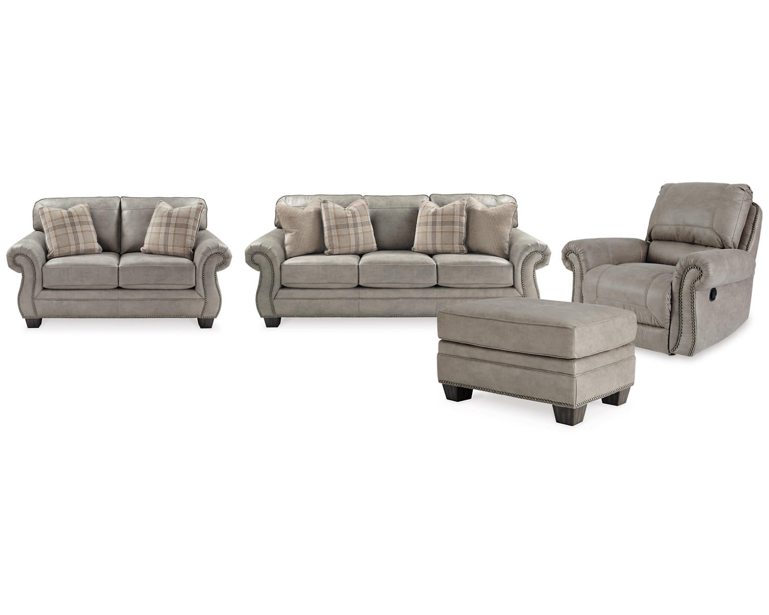 Olsberg Sofa, Loveseat, Recliner, and Ottoman