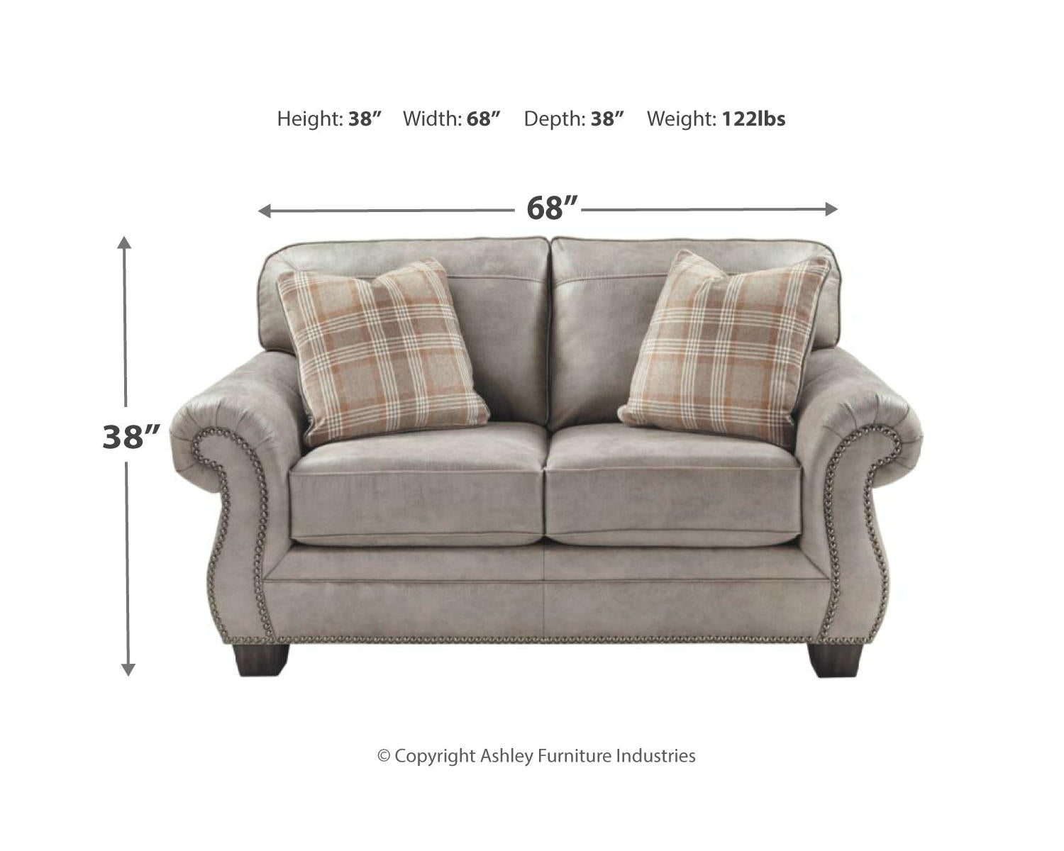 Olsberg Loveseat, Chair, and Ottoman