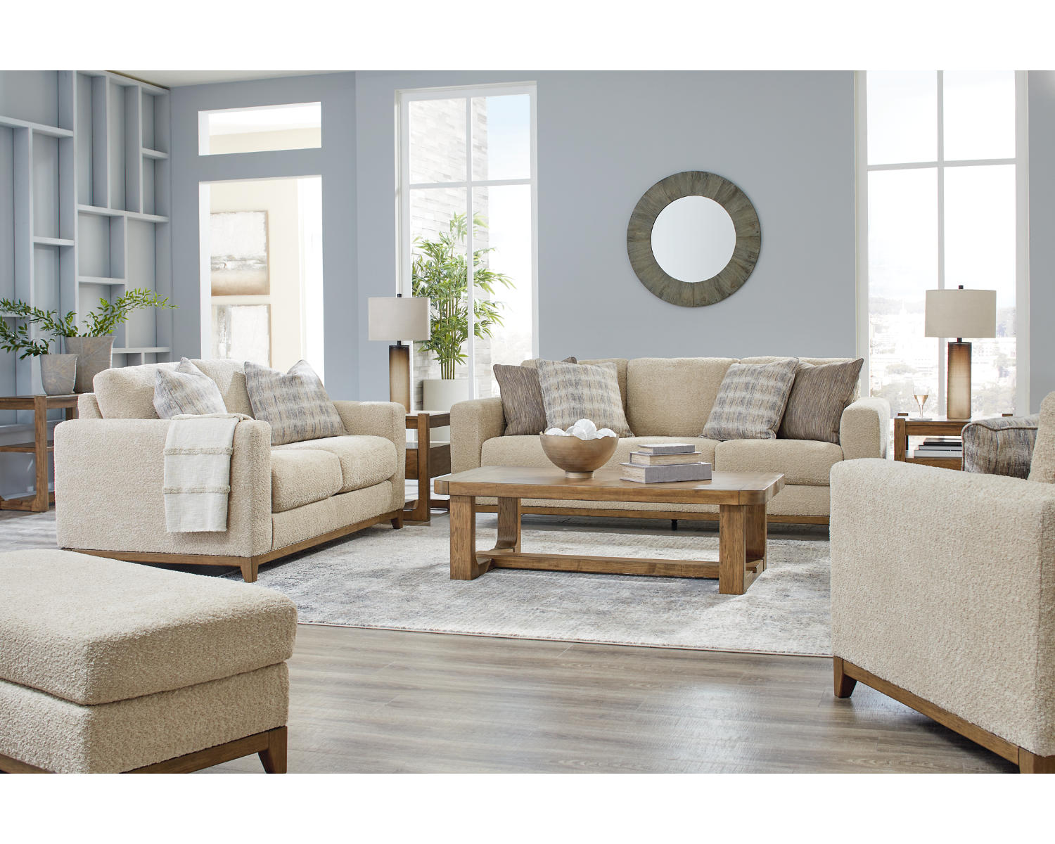 Parklynn Sofa, Loveseat, Oversized Chair and Ottoman