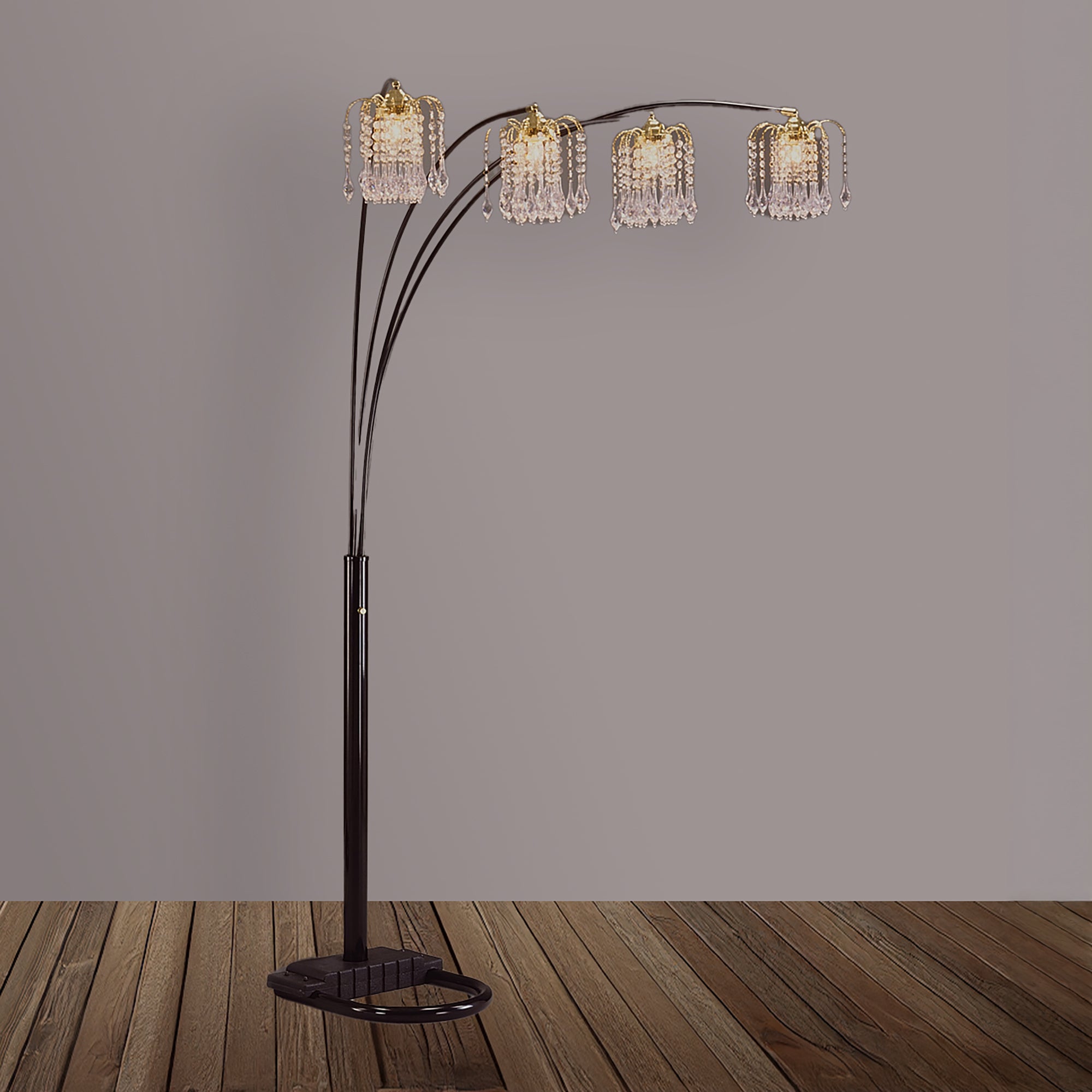 RAIN DROP ARC LAMP 84 H BLACK