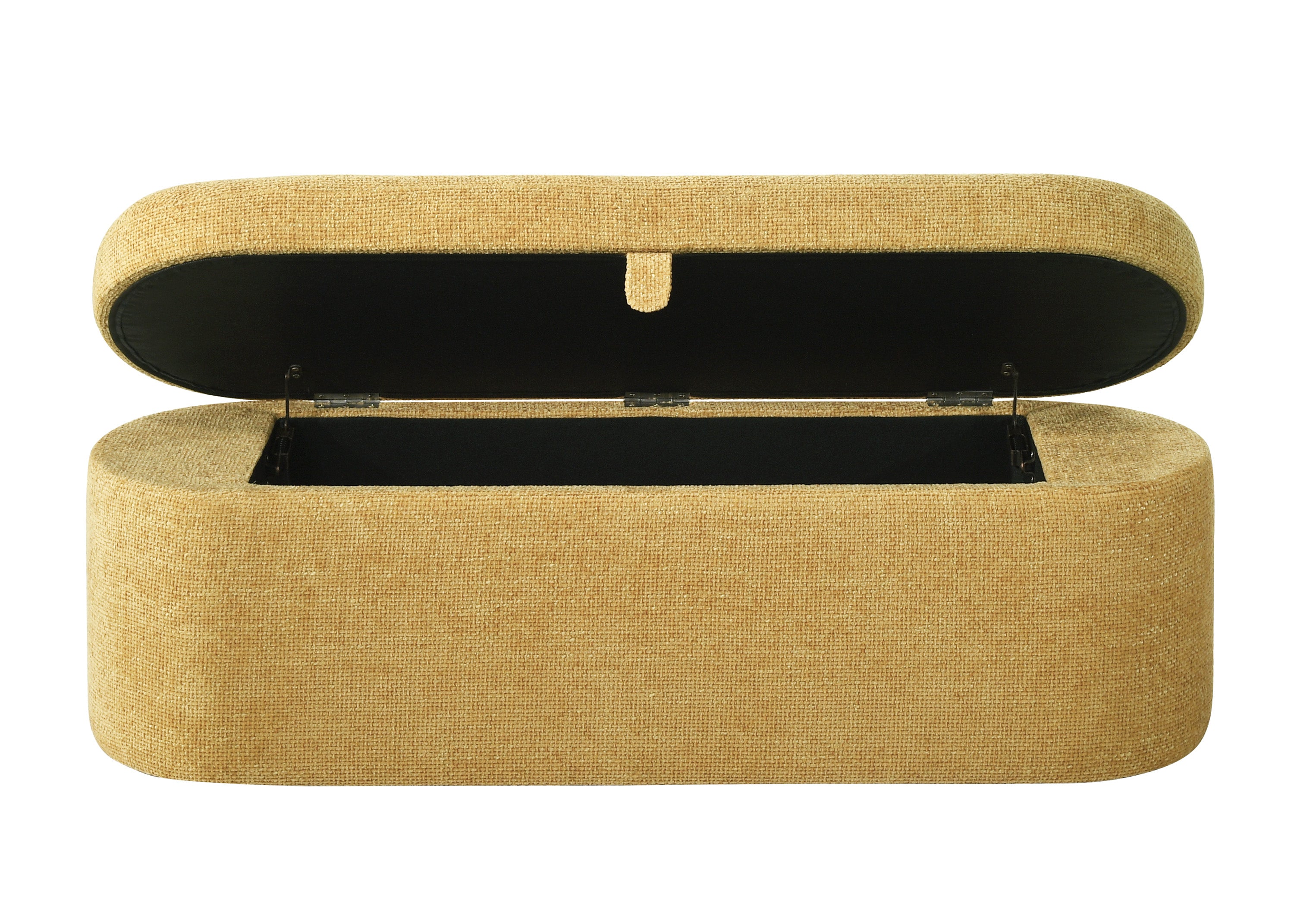 4924GD-BENCH PHILIPA STORAGE BENCH- GOLD TWEED