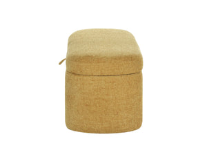 4924GD-BENCH PHILIPA STORAGE BENCH- GOLD TWEED