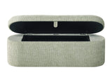 4924GR-BENCH PHILIPA STORAGE BENCH-L.GREEN TWEED