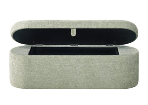 4924GR-BENCH PHILIPA STORAGE BENCH-L.GREEN TWEED