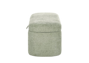4924GR-BENCH PHILIPA STORAGE BENCH-L.GREEN TWEED