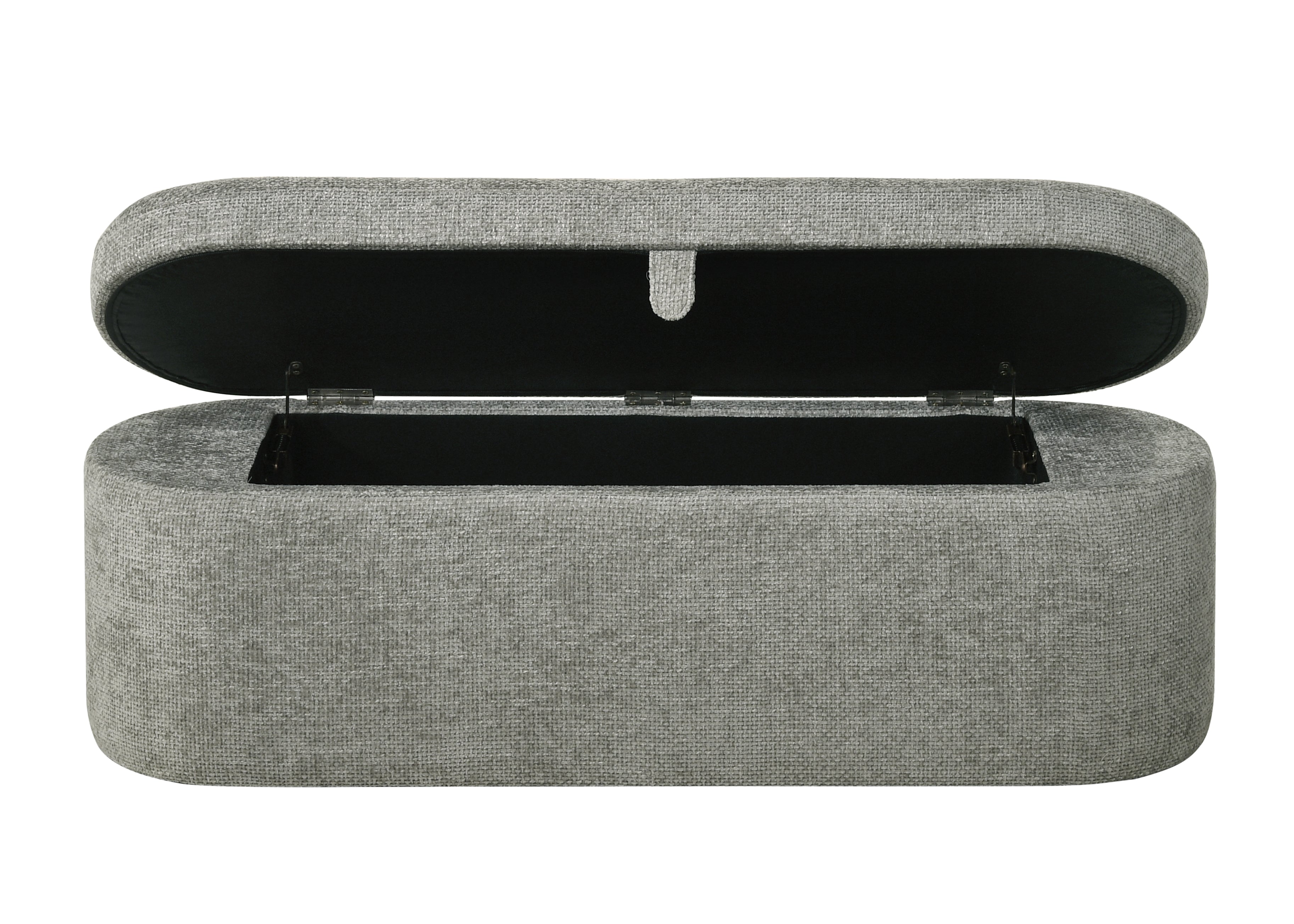 PHILIPA STORAGE BENCH- L.GREY TWEED
