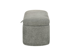 4924LG-BENCH PHILIPA STORAGE BENCH- L.GREY TWEED