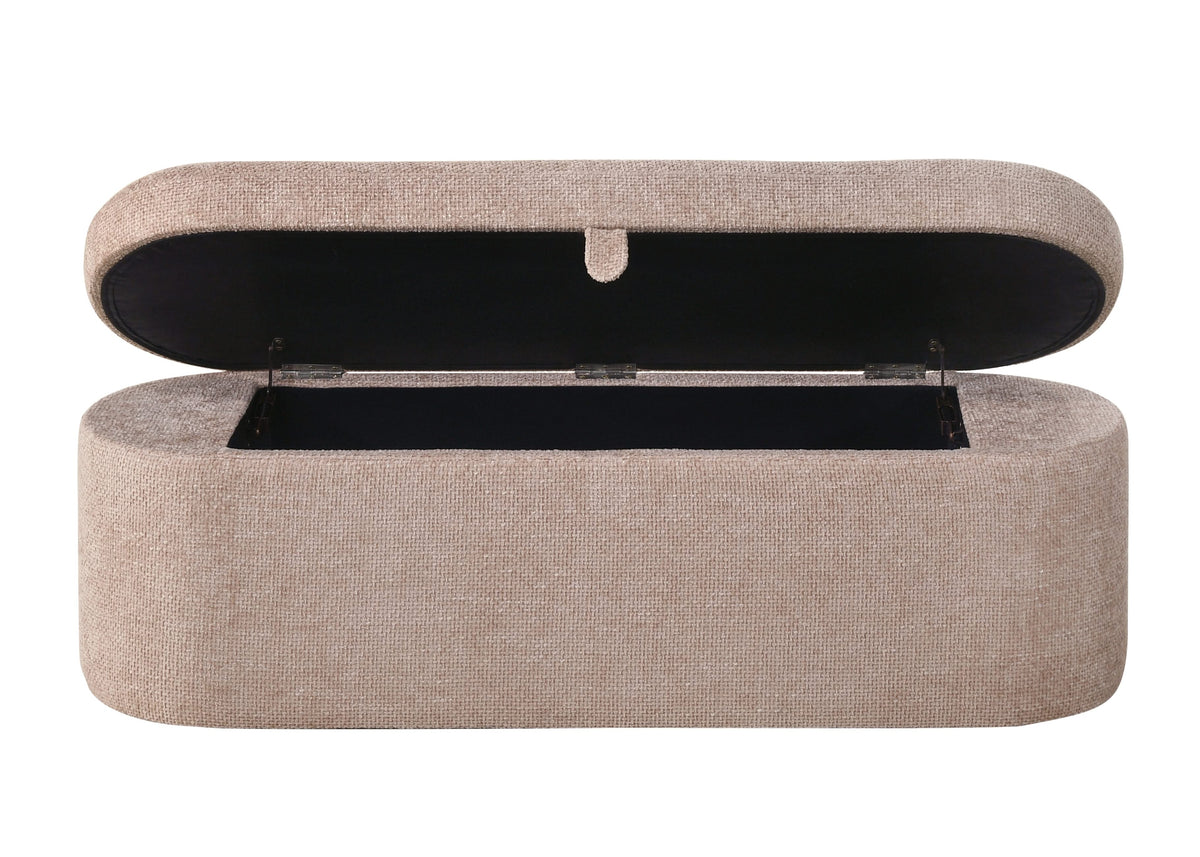 4924MV-BENCH PHILIPA STORAGE BENCH- MAUVE TWEED