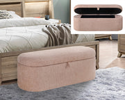 4924MV-BENCH PHILIPA STORAGE BENCH- MAUVE TWEED
