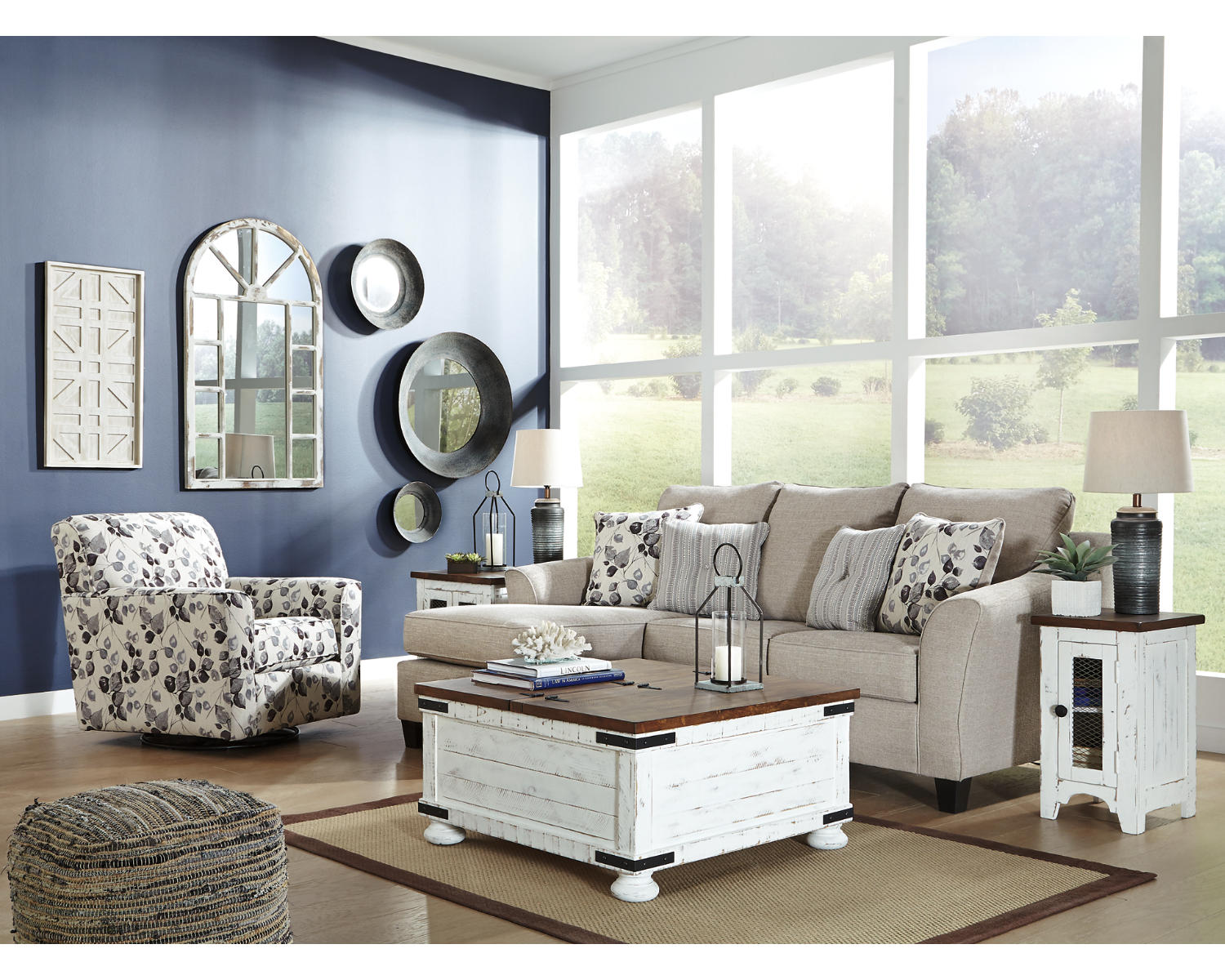 Abney Sofa Chaise and Chair