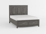 Full Platform Bed with Footboard Storage