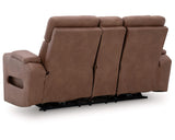 Loveseat eléctrico reclinable Clean-Slate con consola