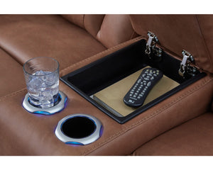 Loveseat eléctrico reclinable Clean-Slate con consola
