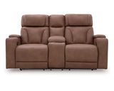 Loveseat eléctrico reclinable Clean-Slate con consola