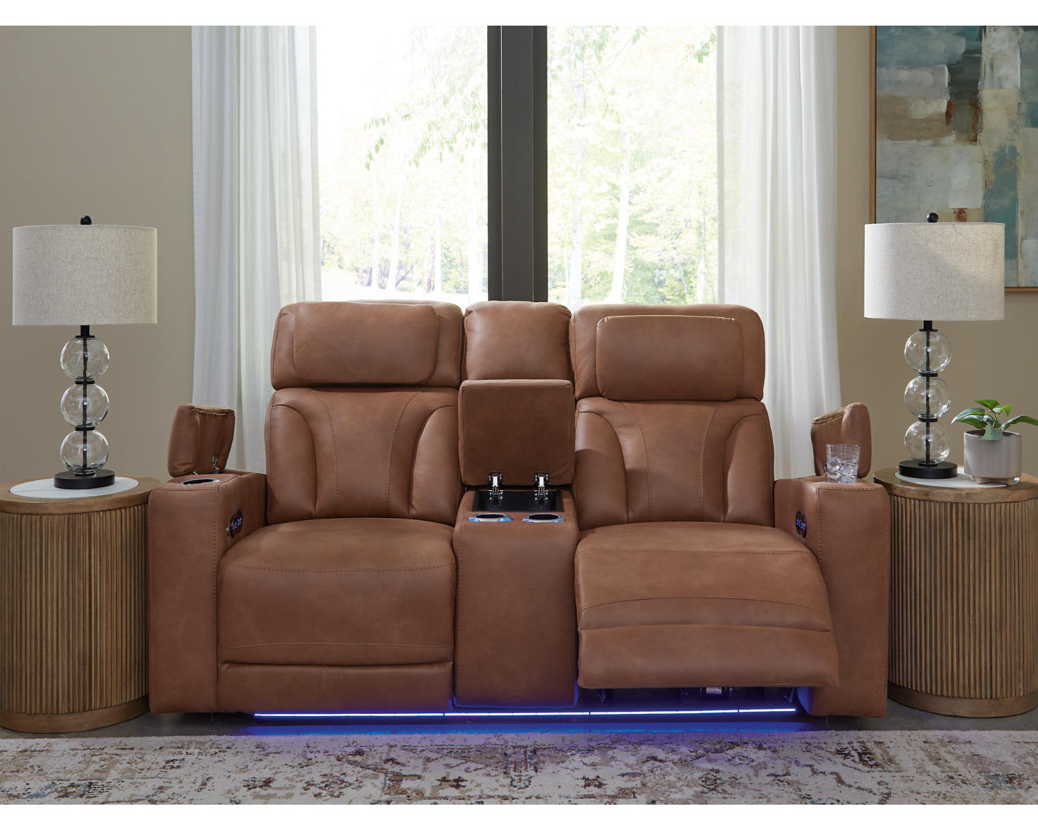 Clean-Slate Power Reclining Loveseat with Console