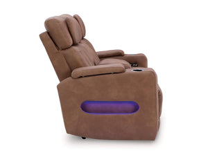 Loveseat eléctrico reclinable Clean-Slate con consola