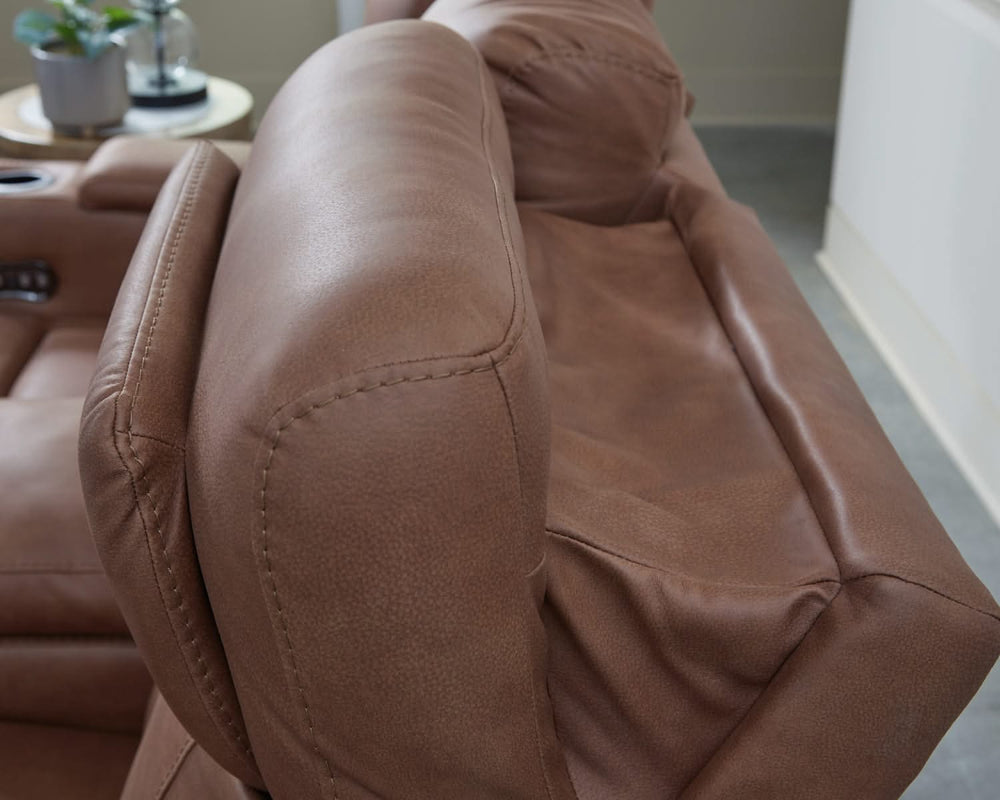 Loveseat eléctrico reclinable Clean-Slate con consola