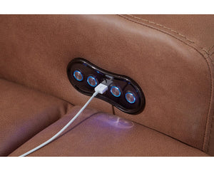 Loveseat eléctrico reclinable Clean-Slate con consola
