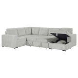 Sofá cama seccional Devonshire con almacenamiento, color gris