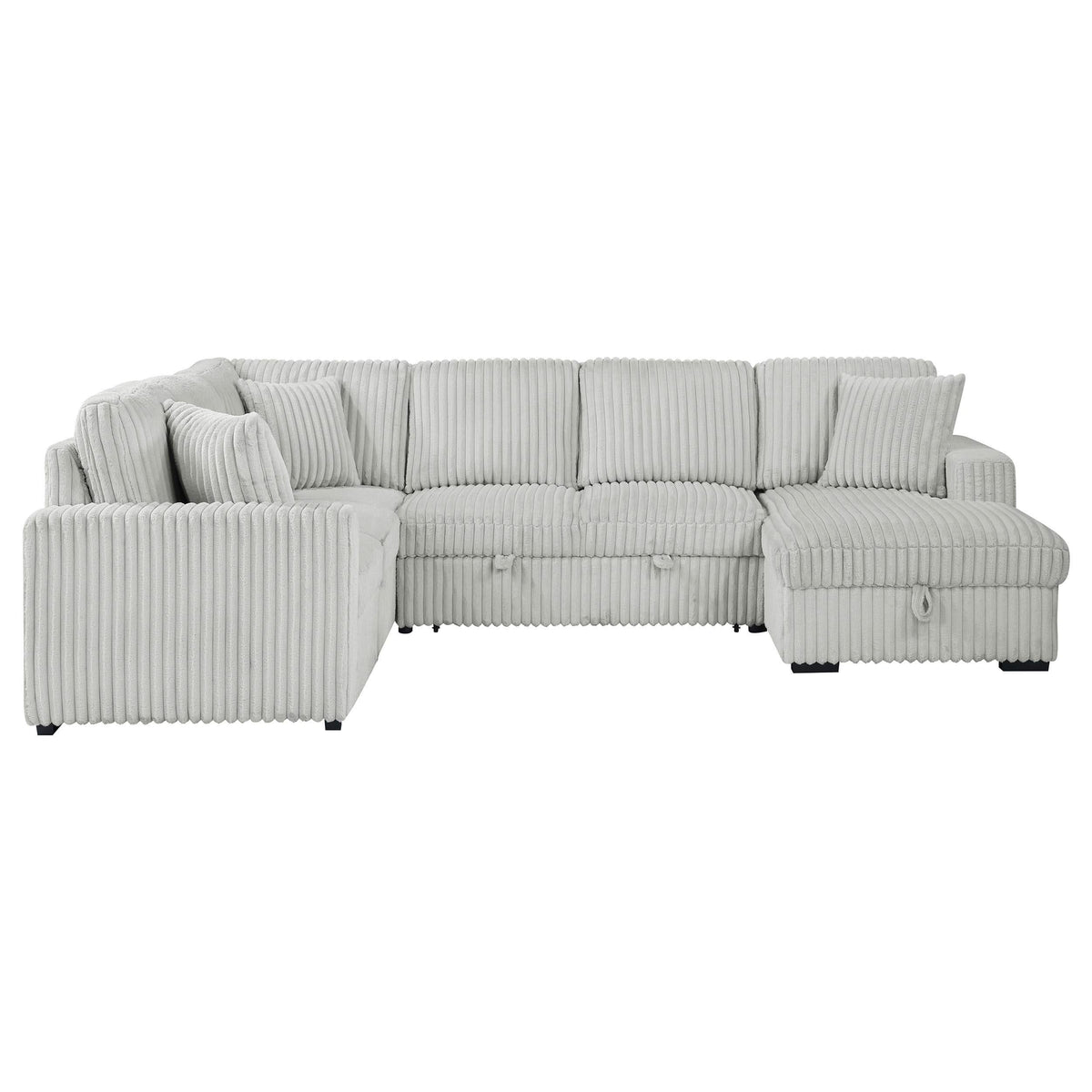 Sofá cama seccional Devonshire con almacenamiento, color gris
