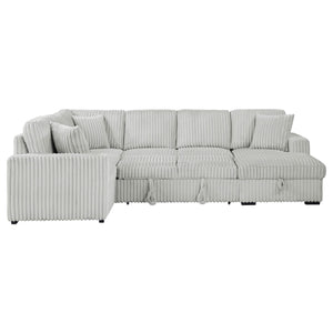 Sofá cama seccional Devonshire con almacenamiento, color gris
