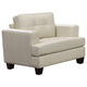 Silla con respaldo acolchado Samuel color crema