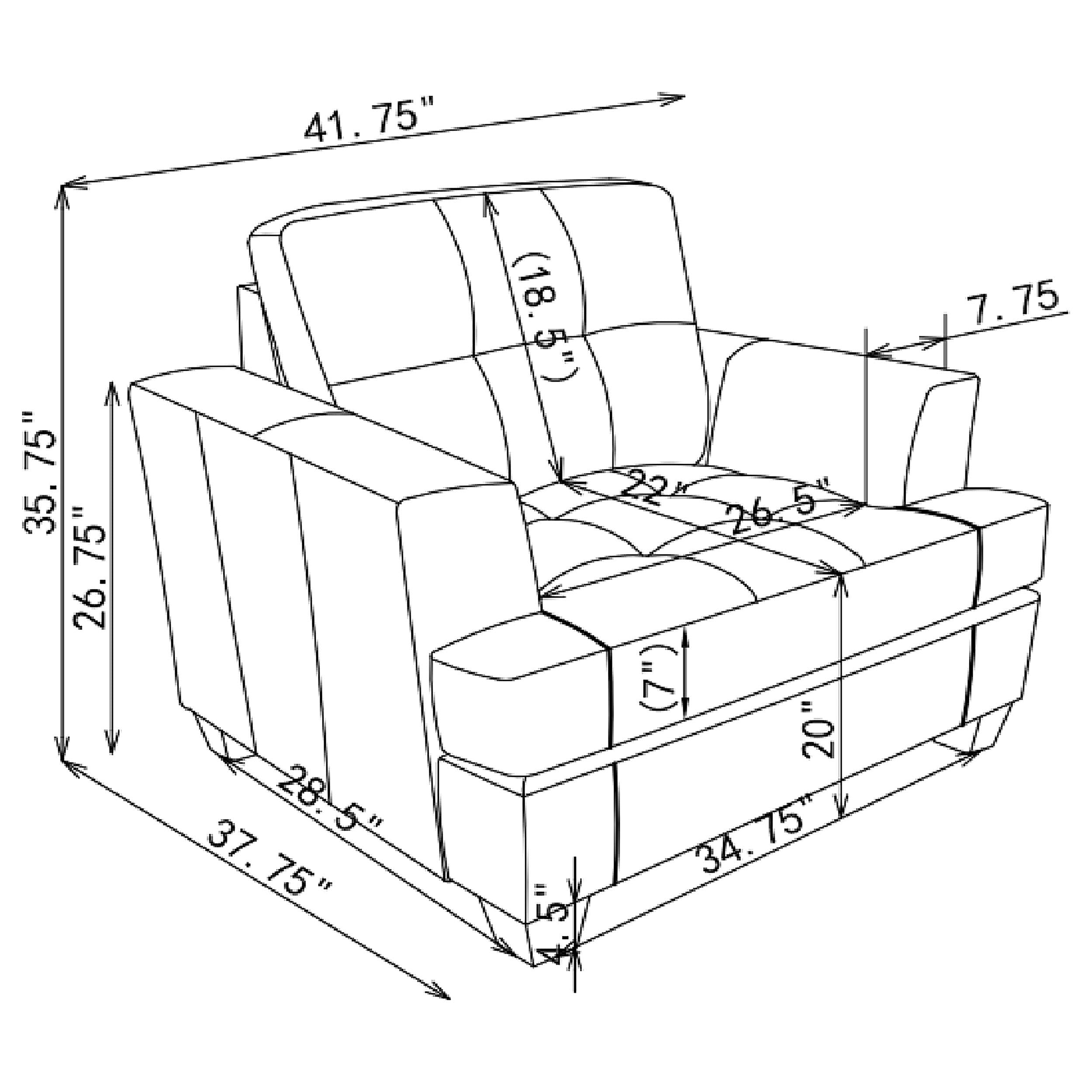 Samuel Cushion Back Chair Cream