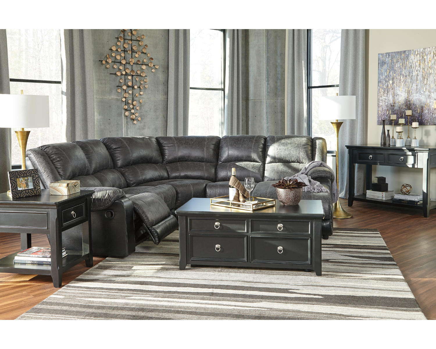 Nantahala 5-Piece Reclining Sectional with Chaise