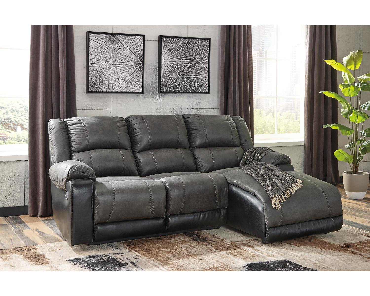 Nantahala 3-Piece Reclining Sectional with Chaise