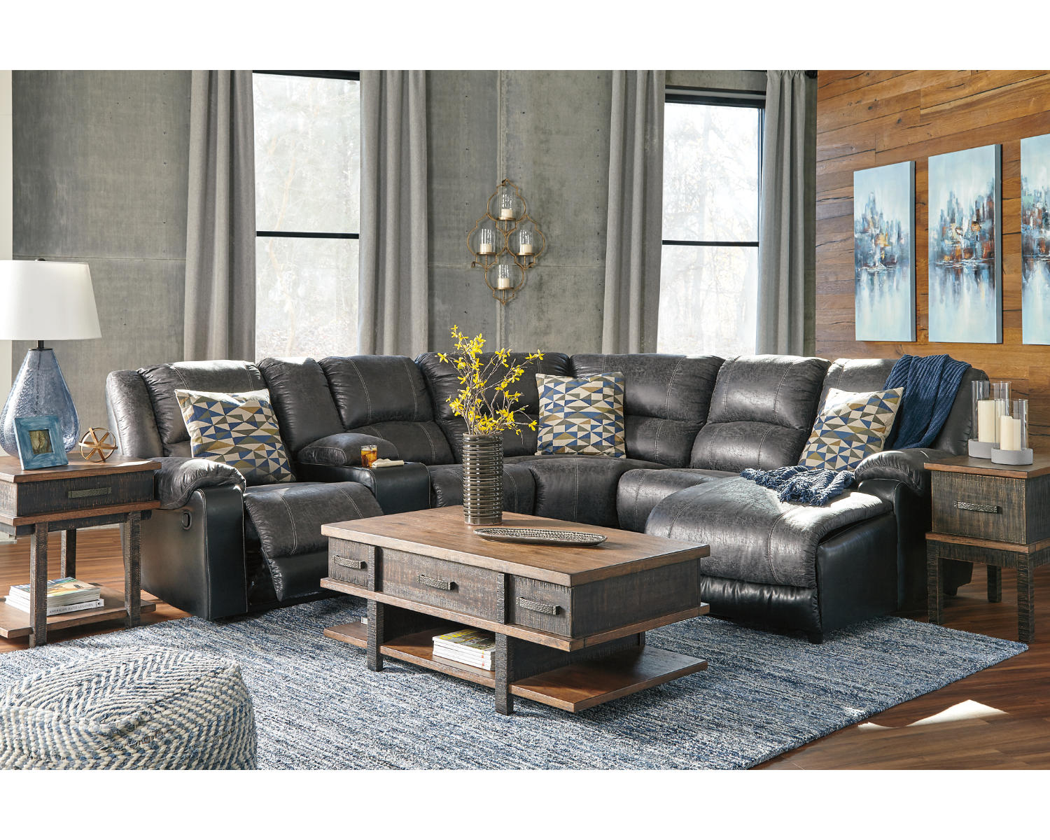 Nantahala 6-Piece Reclining Sectional with Chaise