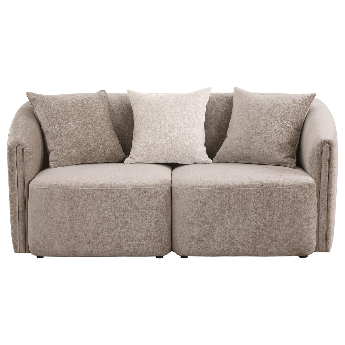Conjunto de sofá Townsend de 2 piezas tapizado en chenilla color Latte