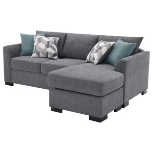 Sofá cama seccional tapizado Storey gris