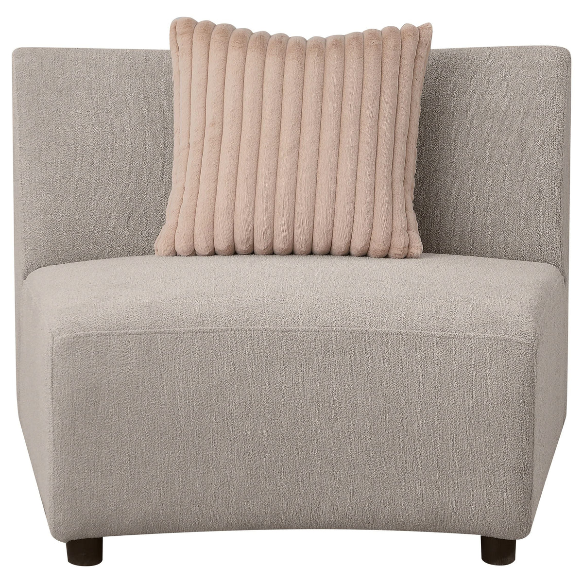 Silla Fayette tapizada sin brazos en color greige
