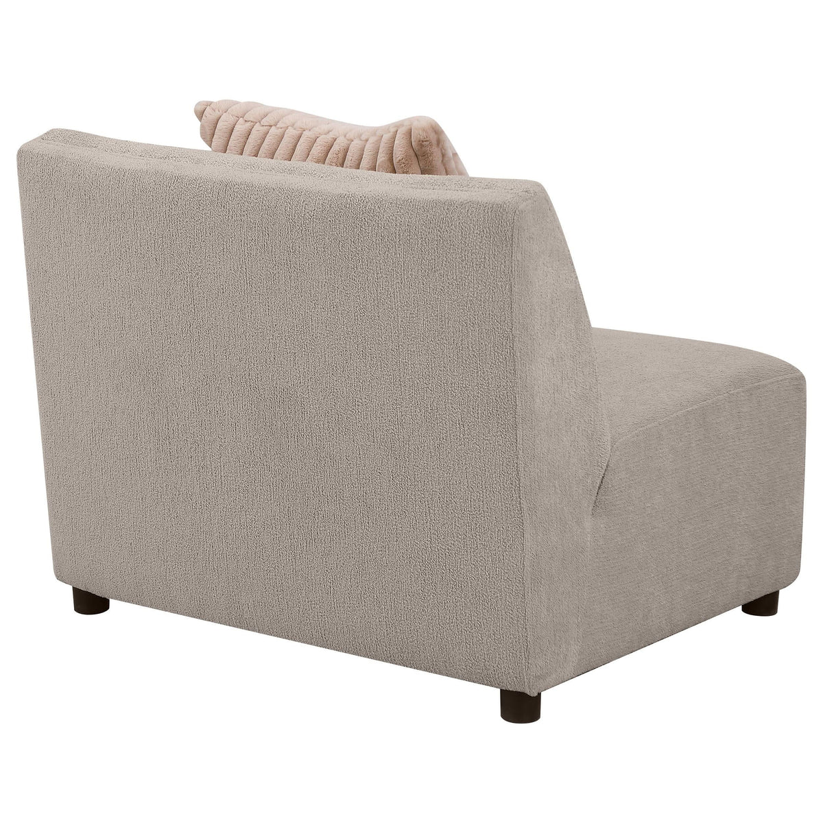 Silla Fayette tapizada sin brazos en color greige