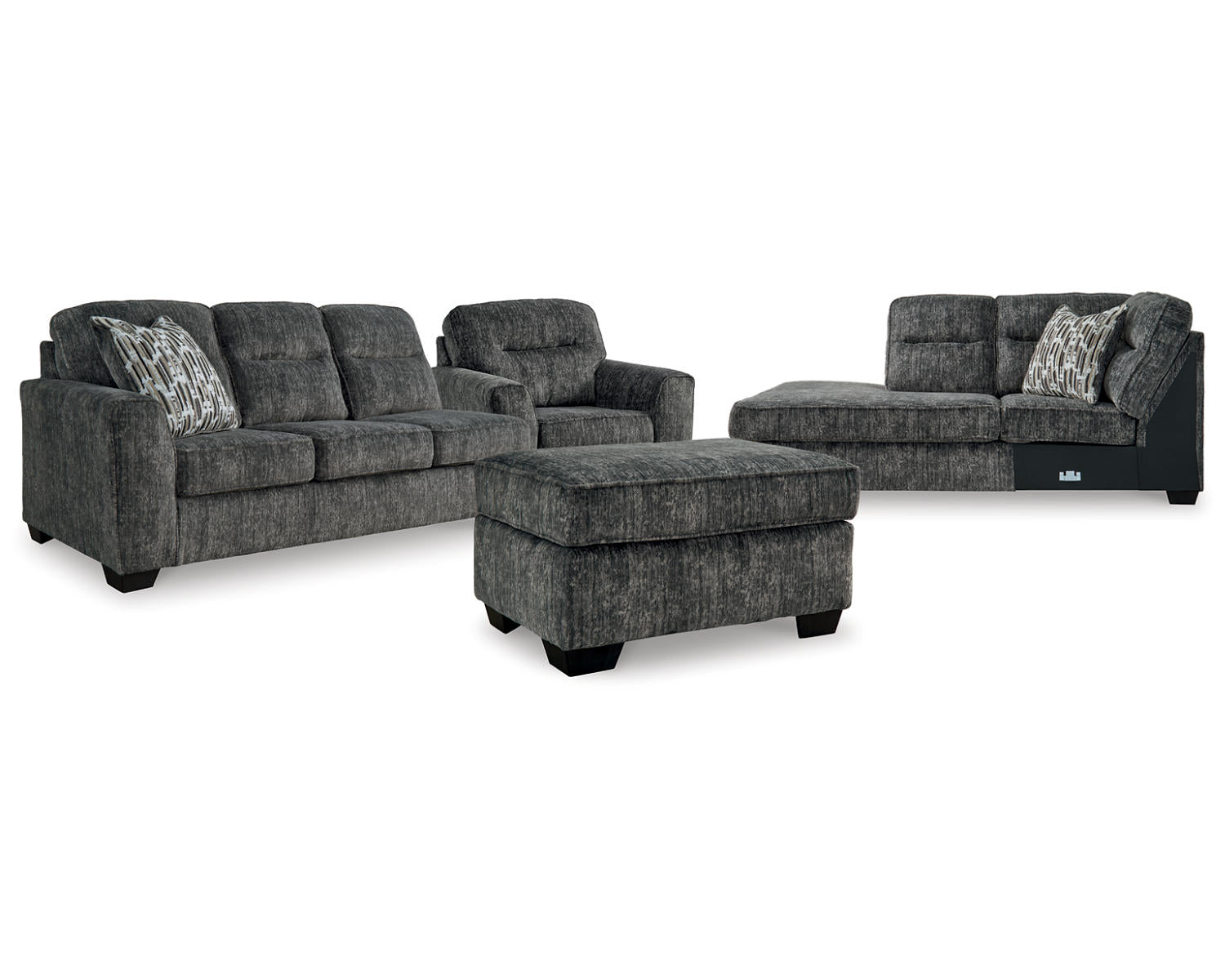 Lonoke 2-Piece Sectional, Oversized Chair and Ottoman