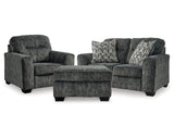 Loveseat, sillón extragrande y otomana Lonoke