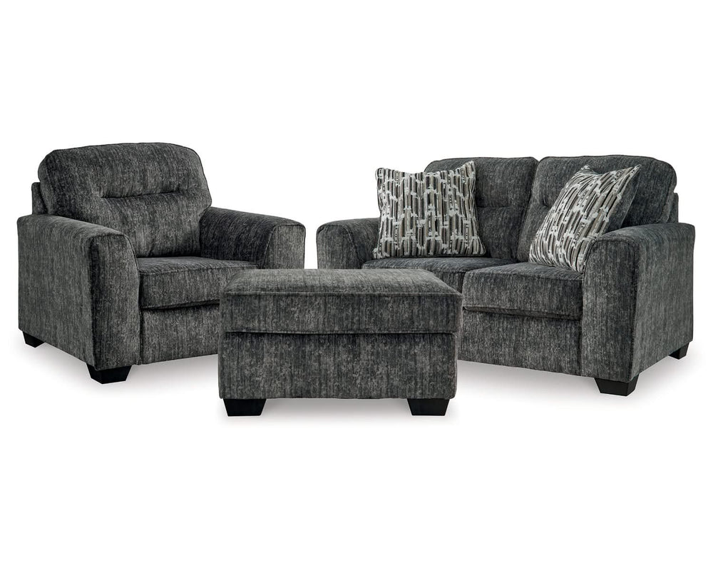 Loveseat, sillón extragrande y otomana Lonoke