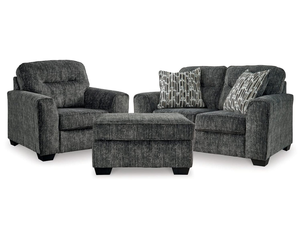 Loveseat, sillón extragrande y otomana Lonoke